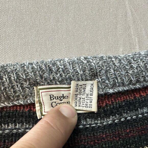 Vintage Bugle Boy Sweater Men's Size XL Crewneck 90s Pullover Knitted Acrylic - Picture 3 of 4